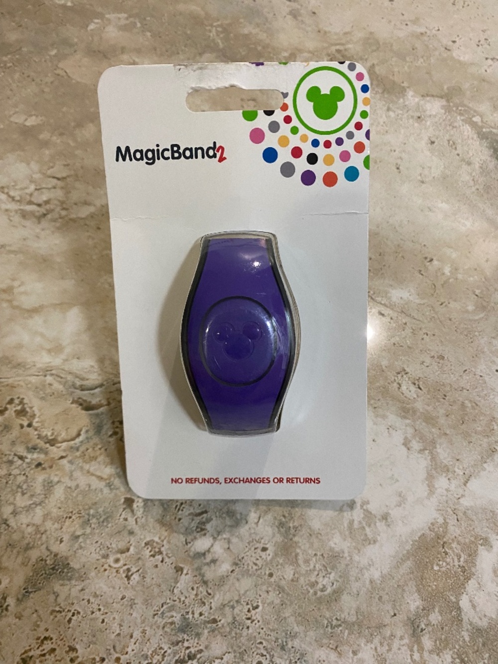 Disney MagicBand2 in Purple, New in Packaging and Unopened